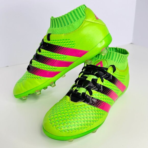 ADIDAS ACE 16.1 PRIMEKNIT FG/AG GREEN SIZE 5.5 MENS AQ5151 - Picture 9 of 9